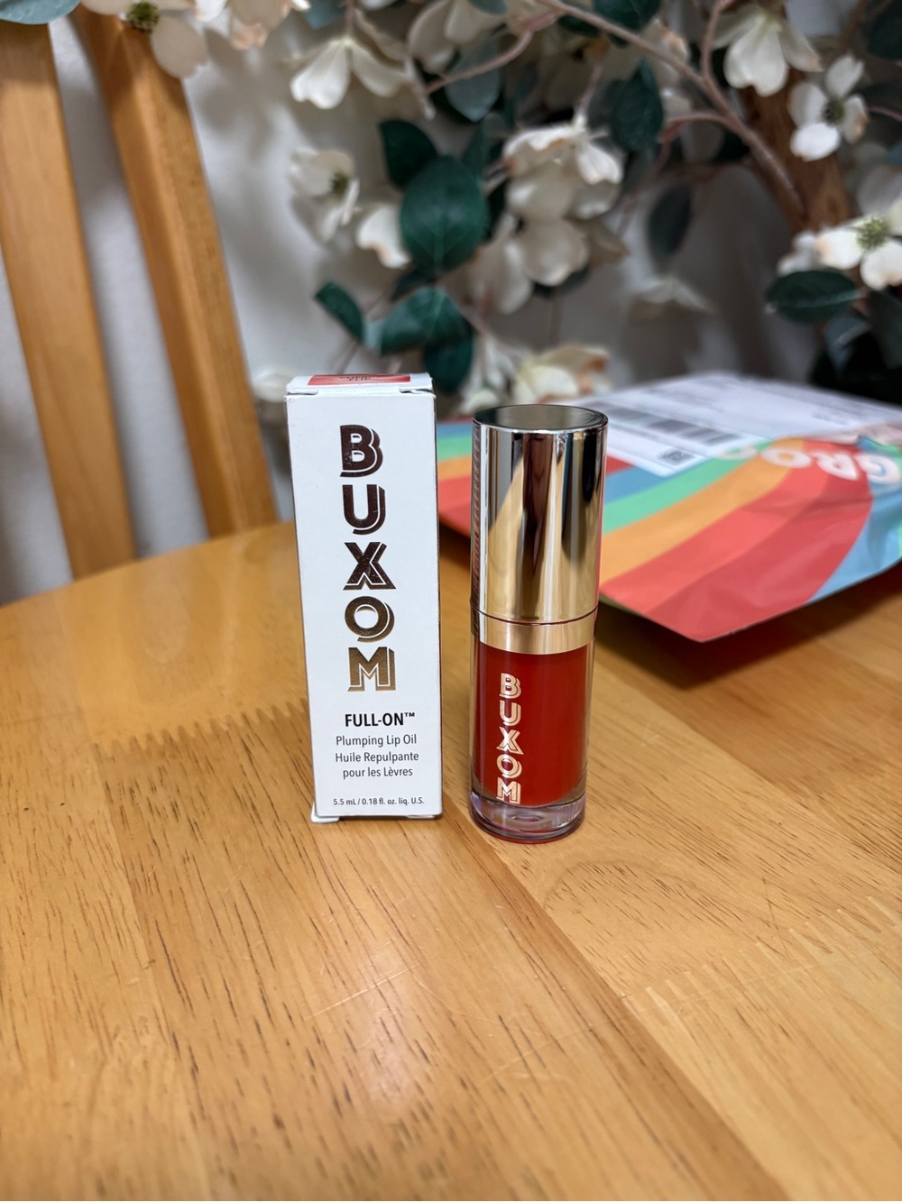 Buxom Full-On Plumping Lip Oil in CHERRY FLIP, full Sz 0.18oz, BNIB,  AUTHENTIC